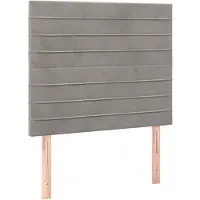 vidaXL Hoofdbord lichtgrijs 100x5x118/128 cm fluweel