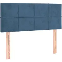 vidaXL Hoofdbord 90x5x78/88 cm fluweel donkerblauw