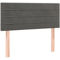 vidaXL Hoofdbord 100x5x78/88 cm fluweel donkergrijs