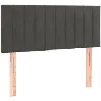vidaXL Hoofdbord 90x5x78/88 cm fluweel donkergrijs