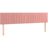 vidaXL Hoofdborden 160x5x78/88 cm fluweel roze
