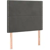 vidaXL Hoofdbord donkergrijs 90x5x118/128 cm fluweel