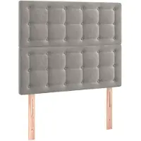 vidaXL Hoofdbord lichtgrijs 90x5x118/128 cm fluweel
