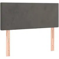 vidaXL Hoofdbord 100x5x78/88 cm fluweel donkergrijs