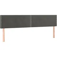 vidaXL Hoofdborden 180x5x78/88 cm fluweel donkergrijs