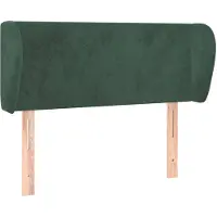 vidaXL Hoofdbord met randen 83x23x78/88 cm fluweel donkergroen