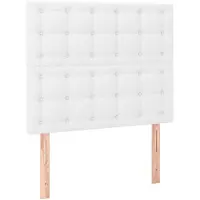vidaXL Hoofdbord wit 80x5x118/128 cm kunstleer