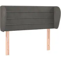 vidaXL Hoofdbord met randen 93x23x78/88 cm fluweel donkergrijs