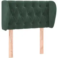 vidaXL Hoofdbord met randen 83x23x78/88 cm fluweel donkergroen