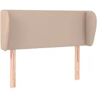 vidaXL Hoofdbord met randen 83x23x78/88 cm kunstleer cappuccinokleur
