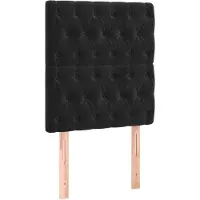 vidaXL Hoofdbord zwart 80x7x118/128 cm fluweel