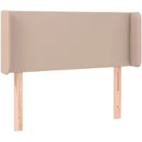 vidaXL Hoofdbord met randen 103x16x78/88 cm kunstleer cappuccinokleur