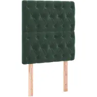 vidaXL Hoofdbord donkergroen 80x7x118/128 cm fluweel
