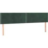 vidaXL Hoofdborden 200x5x78/88 cm fluweel donkergroen