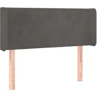 vidaXL Hoofdbord met randen 83x16x78/88 cm fluweel donkergrijs
