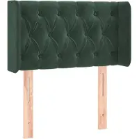 vidaXL Hoofdbord met randen 83x16x78/88 cm fluweel donkergroen