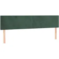 vidaXL Hoofdborden 180x5x78/88 cm fluweel donkergroen