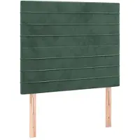 vidaXL Hoofdbord donkergroen 100x5x118/128 cm fluweel