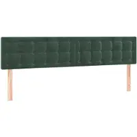 vidaXL Hoofdborden 200x5x78/88 cm fluweel donkergroen