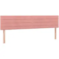 vidaXL Hoofdborden 160x5x78/88 cm fluweel roze