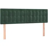 vidaXL Hoofdborden 144x5x78/88 cm fluweel donkergroen
