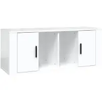 vidaXL Tv-meubel 100x35x40 cm bewerkt hout hoogglans wit