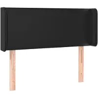 vidaXL Hoofdbord met randen 93x16x78/88 cm kunstleer zwart