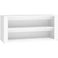 vidaXL Schoenenrek 100x35x45 cm bewerkt hout wit