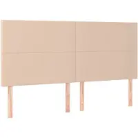 vidaXL Hoofdbord cappuccino 200x5x118/128 cm Kunstleer