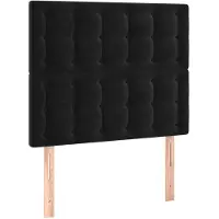 vidaXL Hoofdbord zwart 90x5x118/128 cm fluweel