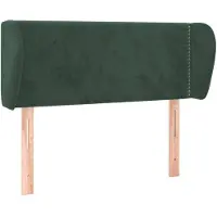 vidaXL Hoofdbord met randen 83x23x78/88 cm fluweel donkergroen