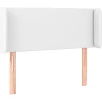 vidaXL Hoofdbord met randen 83x16x78/88 cm kunstleer wit