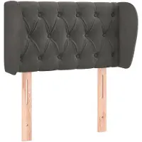vidaXL Hoofdbord met randen 83x23x78/88 cm fluweel donkergrijs