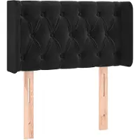 vidaXL Hoofdbord met randen 83x16x78/88 cm fluweel zwart