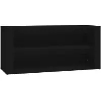 vidaXL Schoenenrek 100x35x45 cm bewerkt hout zwart
