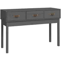 vidaXL Wandtafel 114x40x75 cm massief grenenhout grijs