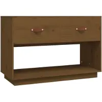 vidaXL Tv-meubel 90x40x60 cm massief grenenhout honingbruin
