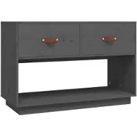 vidaXL Tv-meubel 90x40x60 cm massief grenenhout grijs