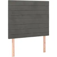 vidaXL Hoofdbord donkergrijs 80x5x118/128 cm Fluweel