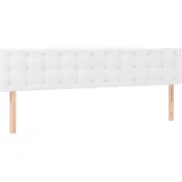 vidaXL Hoofdborden 200x5x78/88 cm kunstleer wit