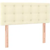 vidaXL Hoofdbord 100x5x78/88 cm kunstleer crèmekleurig