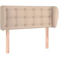 vidaXL Hoofdbord met randen 93x23x78/88 cm kunstleer cappuccinokleur