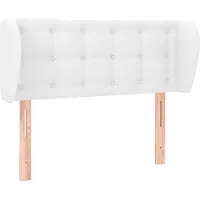 vidaXL Hoofdbord met randen 103x23x78/88 cm kunstleer wit