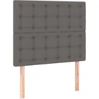 vidaXL Hoofdbord grijs 90x5x118/128 cm kunstleer