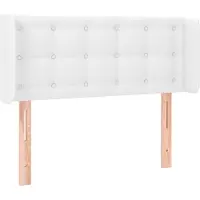 vidaXL Hoofdbord met randen 83x16x78/88 cm kunstleer wit
