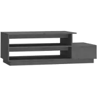 vidaXL Salontafel 120x50x40,5 cm massief grenenhout grijs