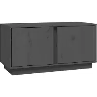 vidaXL Tv-meubel 80x35x40,5 cm massief grenenhout grijs