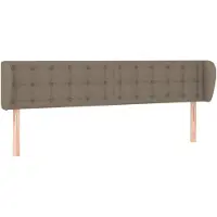 vidaXL Hoofdbord met randen 163x23x78/88 cm stof taupe
