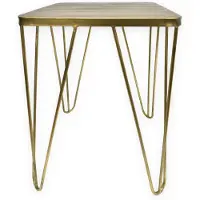 Countryfield Bijzettafel Perryville Metaal Goudkleurig 46 x 46 cm - Hoogte 60 cm