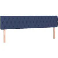 vidaXL Hoofdborden 200x7x78/88 cm stof blauw